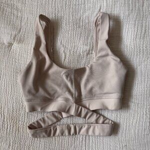 L*Space Womens Tan Sports Bra, xs